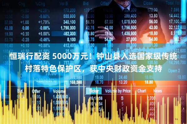 恒瑞行配资 5000万元！钟山县入选国家级传统村落特色保护区，获中央财政资金支持